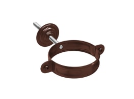 Хомут держатель трубы Aquasystem D100 мм, GreenCoat Pural BT, RAL 8017 (коричневый)