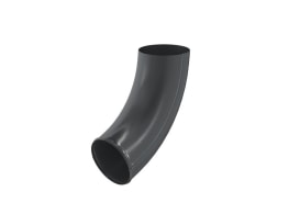 Колено сливное Aquasystem D100 мм, GreenCoat Pural BT, RR 23 (серый)