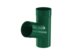 Тройник Aquasystem D100 мм, GreenCoat Pural BT, RAL 6005 (зеленый)