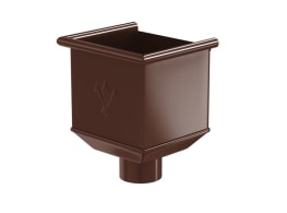 Воронка водосборная Aquasystem D100 мм, GreenCoat Pural BT matt, RAL 8017 (коричневый)