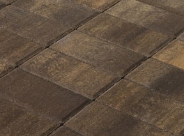 Тротуарная брусчатка Braer Прямоугольник Color Mix Каштан, h=60 мм
