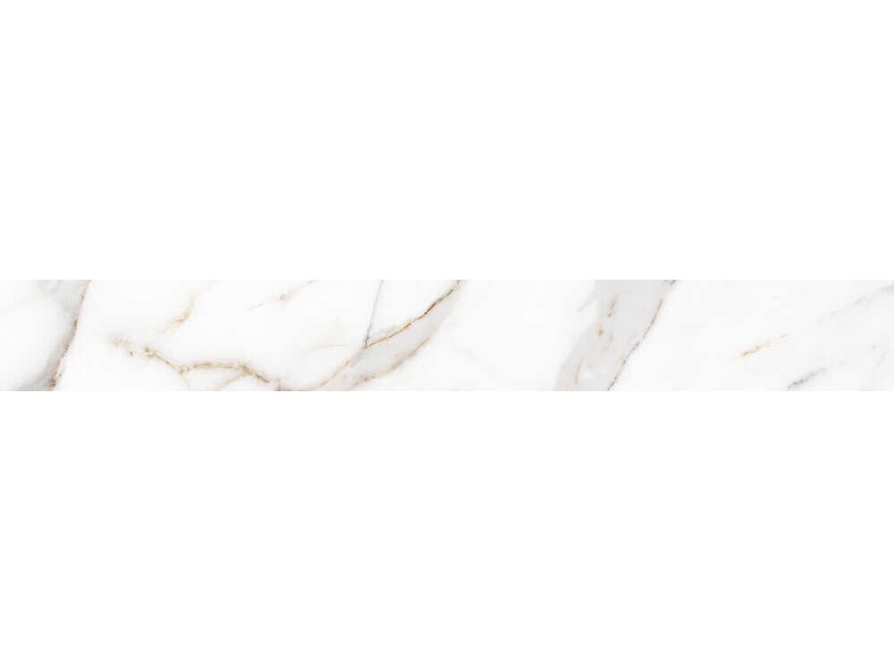 Клинкерная напольная плитка Exagres Marbles Calacatta base 14.5х120, 1200x145x10 мм - фото 1