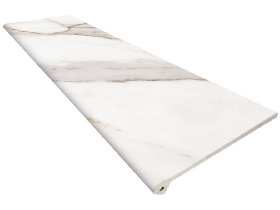 Клинкерная ступень флорентинер 120 Exagres Marbles Calacatta peldano ml 120, 1200x330x30x12 мм - фото 1