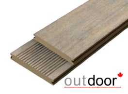 Террасная доска ДПК Outdoor полнотелая 3D COUNTRY/вельвет, Орех микс, 3000x146x20 мм