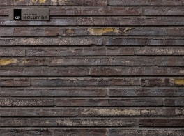 Длинный клинкерный кирпич Petersen Tegl Kolumba K57 Braunschwarz/Violetbunt, LF 528x108x37 мм
