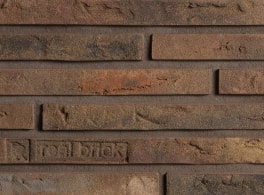 Минеральный кирпич ручной формовки REAL BRICK Коричневый Antic, 0.5 Ригель 440x50x50 мм