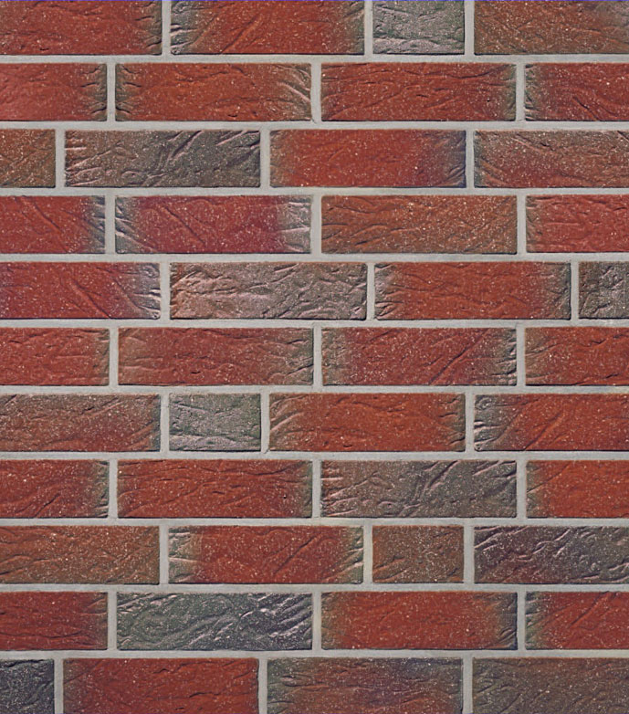 Клинкерный кирпич Roben GREETSIEL friesisch-bunt, genarbt/besandet, NF 240x115x71 мм