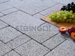 Тротуарная плитка Steingot Granit Premium Бавария Bianco Nero, микс размеров