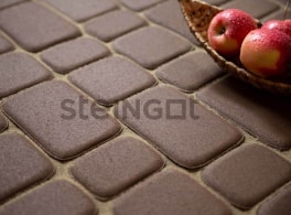 Тротуарная плитка Steingot Классика Коричневая, микс размеров