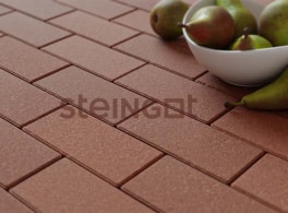Тротуарная плитка Steingot Прямоугольник Коричневый 60 (верхний прокрас, минифаска), 200x100x60