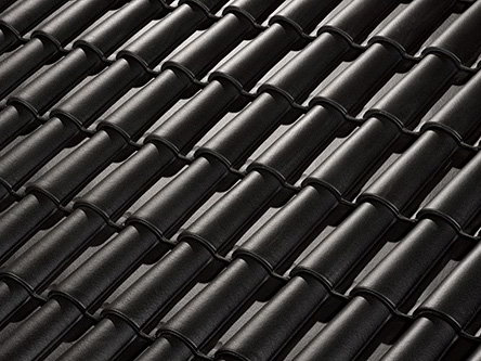 Средиземноморская керамическая черепица Terreal Romane Evolution Noir Graphite