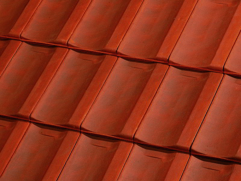 Пазовая керамическая черепица Terreal Santenay Rouge Flamme