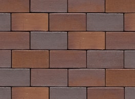 Клинкерный тротуарный кирпич Westerwalder Klinker PK0452 Rotbraun-bunt 200х100х52 мм
