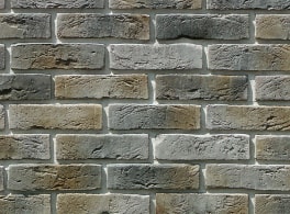 Декоративный искусственный кирпич White Hills Лондон брик, 300-80, серый