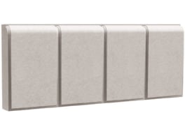Бордюр композитный ZKING Stone, Бежевый, 500x200x50 мм
