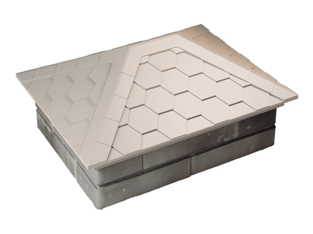 Колпак на столб забора ZKING Everest 520x390 с посадкой на 2x1,5 кирпича, бежевый - фото 4