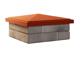 Колпак на столб забора ZKING Bonamono 385x385 с посадкой на 1,5 кирпича, красный