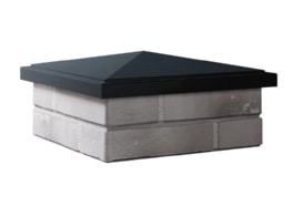 Колпак на столб забора ZKING Bonamono 385x385 с посадкой на 1,5 кирпича, черный
